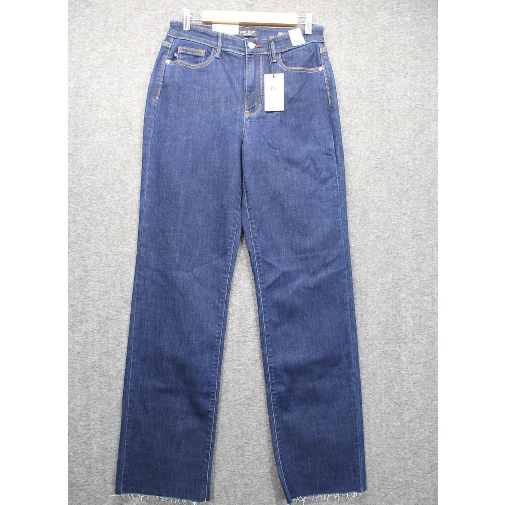 Judy Blue Straight Fit Raw Hem Size 9/29 Dark Wash Blue New